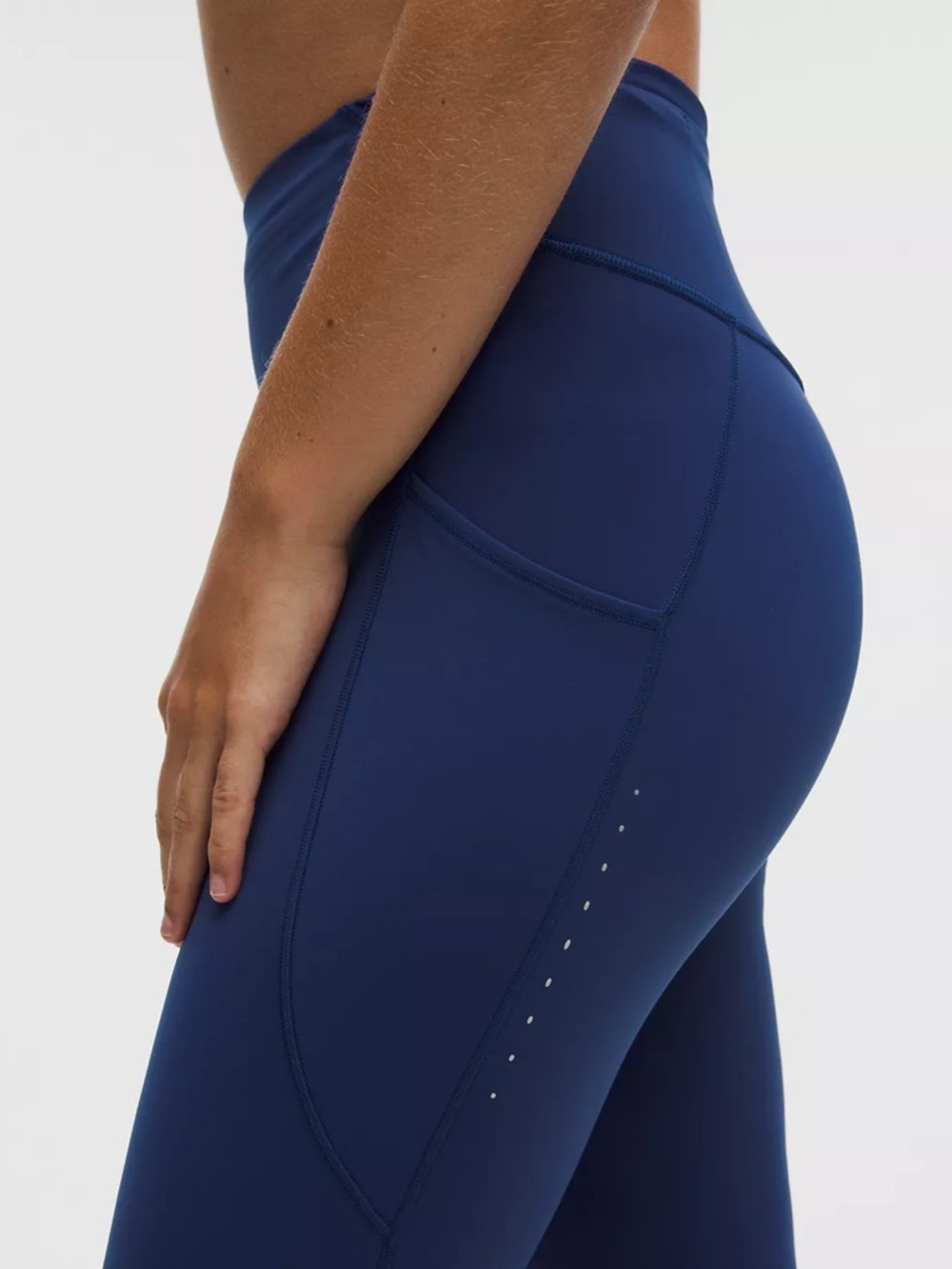 lululemon fast free  High-Rise crop  Blue size 8 never worn but washed once - Picture 4 of 6